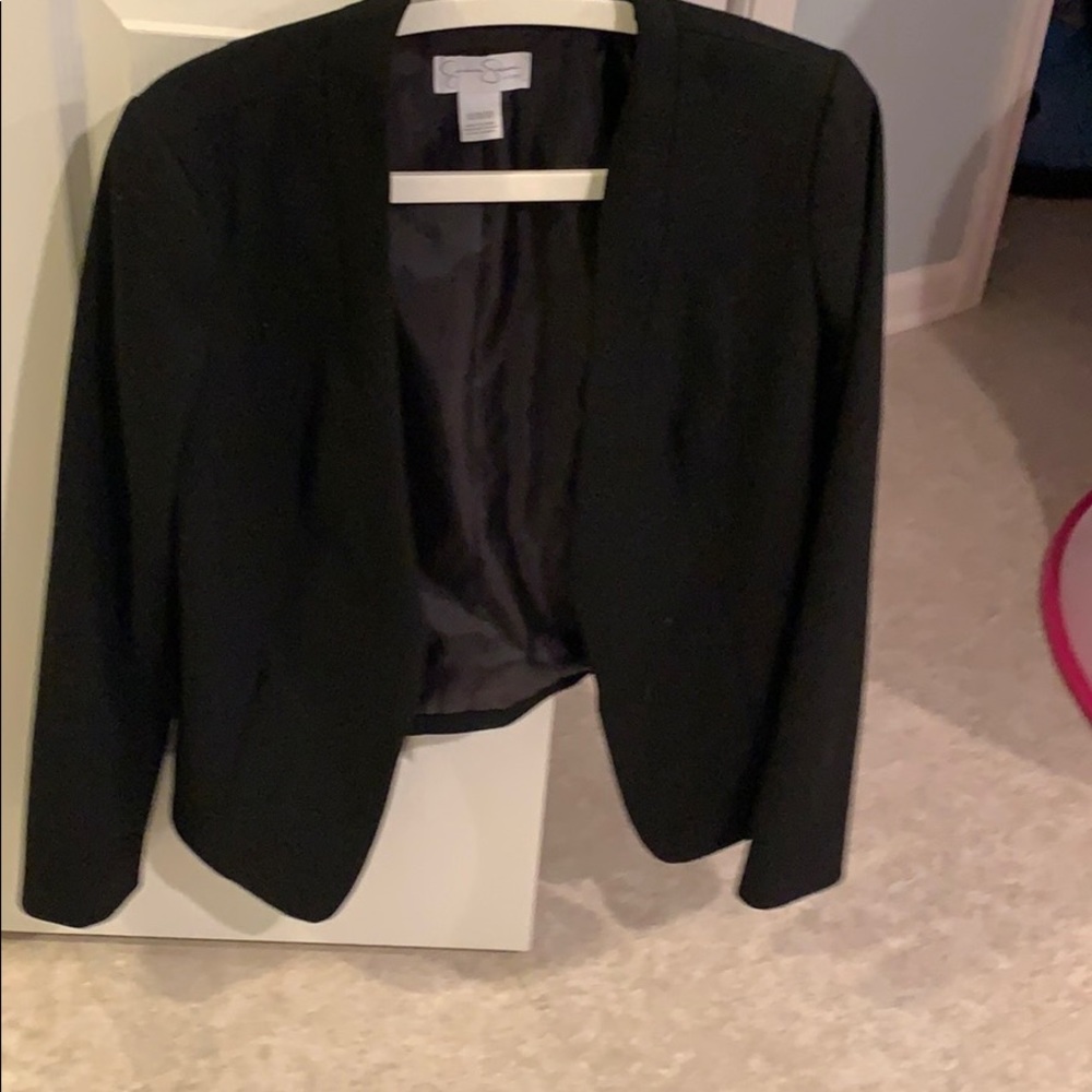 Jessica Simpson black maternity blazer